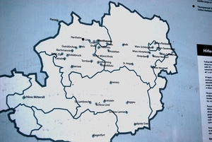 Mapa przedstawiająca system obozów Mauthausen-Gusen