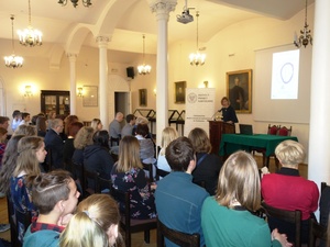 Otwarcie konferencji w sali posiedzeń Poznańskiego Towarzystwa Przyjaciół Nauk
