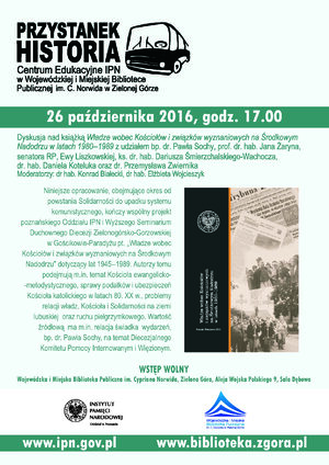 Spotkanie w CE IPN "Przystanek Historia" w WiMBP w Zielonej Górze, 26 października 2016