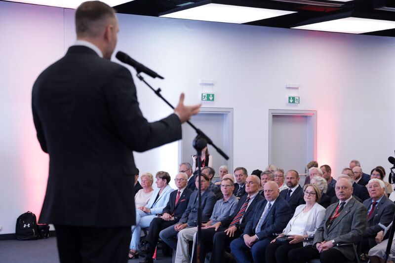 Uroczystość wręczenia Krzyży Wolności i Solidarności oraz medali Reipublicae Memoriae Meritum – 18 czerwca 2024. Fot. Mikołaj Bujak (IPN)