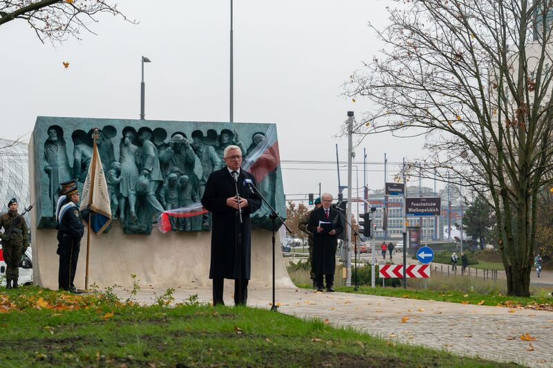 Odsłonięcie Pomnika Wypędzonych Wielkopolan. Fot. Urząd Miasta Poznania