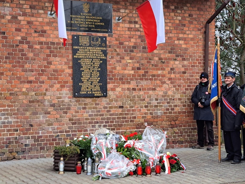 Uroczystość odsłonięcia tablicy poświęconej Powstańcom Wielkopolskim – Łomnica, 10 lutego 2025