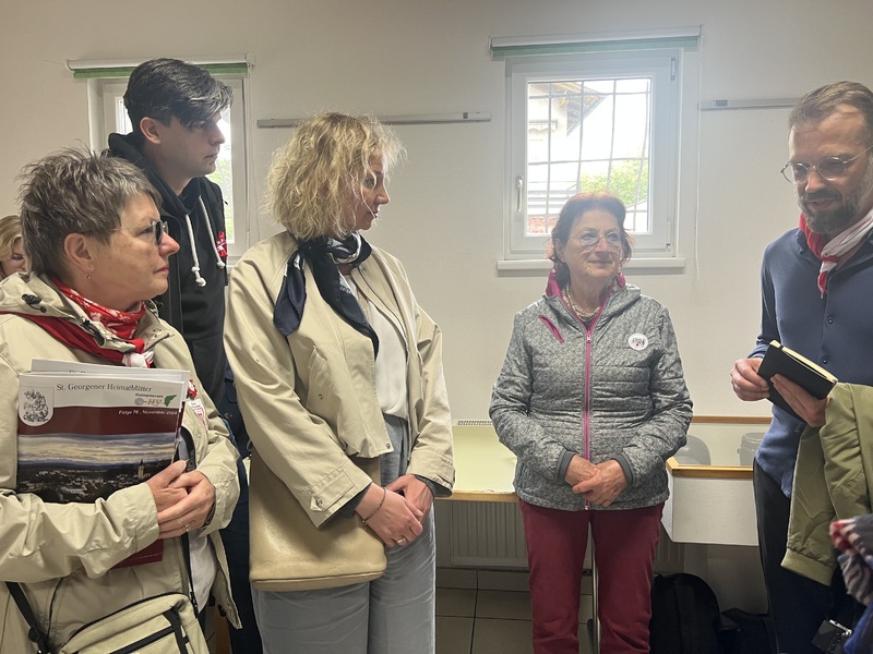 Spotkanie z Panią Marthą Gammer z Komitetu Pamięci Gusen w lokalnym muzeum Heimathaus St. Georgen an der Gusen.