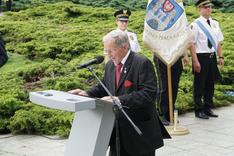 Uroczystość główna przy pomniku Poznańskiego Czerwca 1956. Fot. Wielkopolskie Muzeum Niepodległości