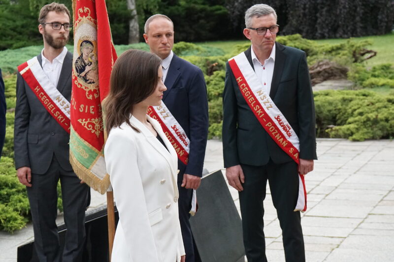 Uroczystość główna przy pomniku Poznańskiego Czerwca 1956. Fot. Wielkopolskie Muzeum Niepodległości