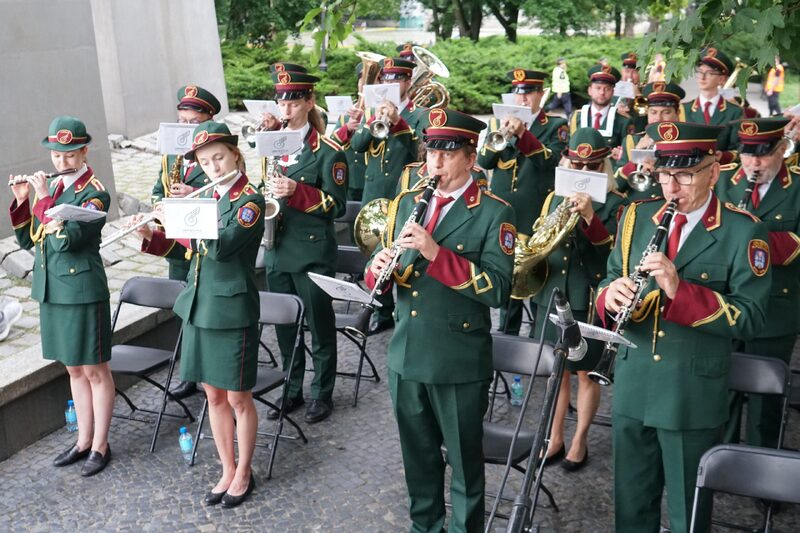 Uroczystość główna przy pomniku Poznańskiego Czerwca 1956. Fot. Wielkopolskie Muzeum Niepodległości