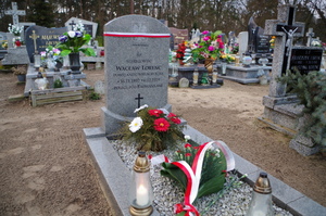 Grób wojenny W. Lorenca na cmentarzu potulickim