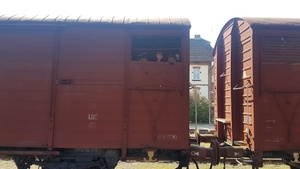 Odjazd pociągu z jeńcami na Bielnik