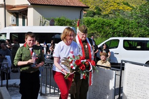 Oficjalne uroczystości 75. rocznicy bitwy o Piedimonte San Germano,złożenie kwiatów