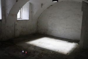 Podziemia w Zamku Śmierci Hartheim, w których mordowano więźniów. Fot. Tomasz Cieślak