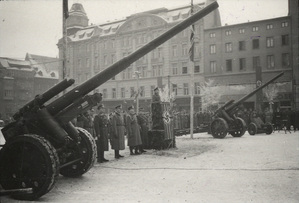 Poznań, 8 stycznia 1940 r. Uroczystość zaprzysiężenia rekrutów na obecnym pl. Wolności
