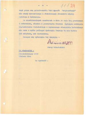 Pismo ministra Jerzego Sztachelskiego do bp. Wilhelma Pluty