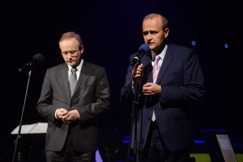 Od lewej: dr Łukasz Kamiński – prezes Instytutu Pamięci Narodowej, Dariusz Jaworski – wiceprezydent Miasta Poznania (fot.Paweł Miecznik)