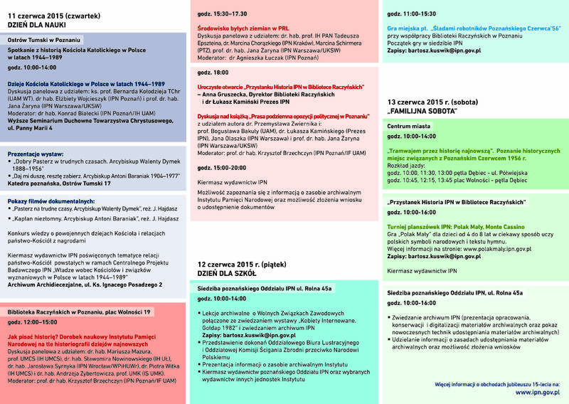 ULOTKA POZNAN Obchody 15-lecia IPN-2