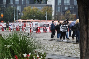 Wystawa przed Stocznią Gdańską zatytułowana Tu się rodziła Solidarność, fot. Tomasz Cieślak
