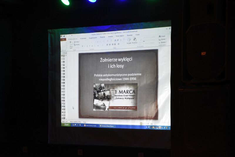 Narodowy Dzień Pamięci Żołnierzy Wyklętych w Gnieźnie. Prelekcja dr Agnieszką Łuczak z IPN w Poznaniu dla młodzieży II LO im. Dąbrówki  