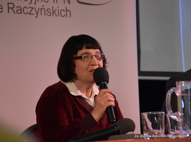 Dyskusja wokół publikacji IPN „Drezdeński szafot” w Centrum Edukacyjnym IPN „Przystanek Historia” w Bibliotece Raczyńskich. Na zdj. Aleksandra Pietrowicz z IPN w Poznaniu