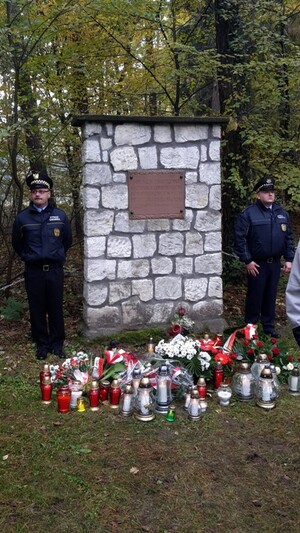 8. akcja „Zapal znicz pamięci”. Upamiętnienie „Siedmiu grobów” w Lasach Zakrzewskich, 23 października 2016