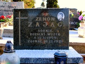 Grób Zenona Zająca na cmentarzu parafialnym w Rostarzewie