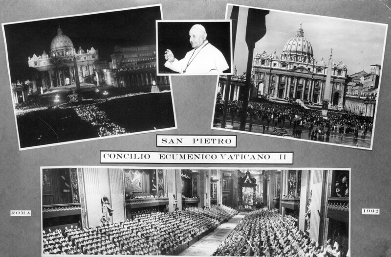 Pocztówka z początkowego okresu Soboru Watykańskiego II (autor nieznany)
